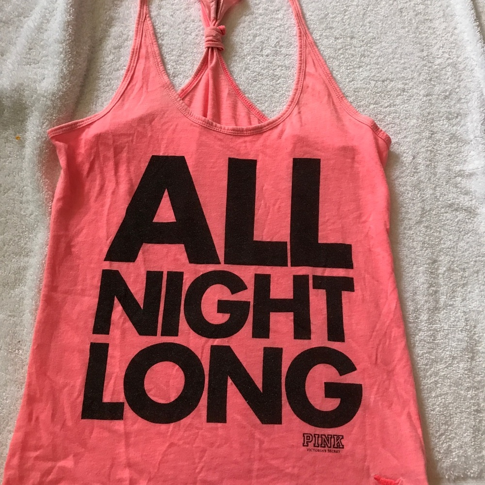 VS PINK RAZORBACK TANK SZ SM